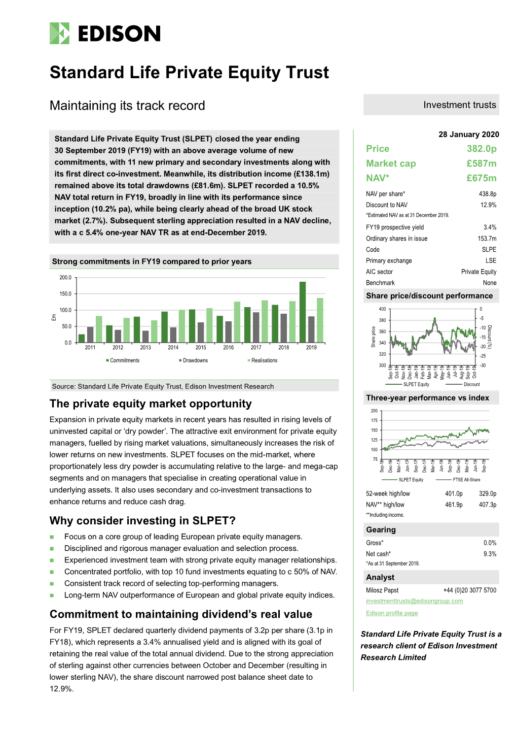 Standard Life Private Equity Trust