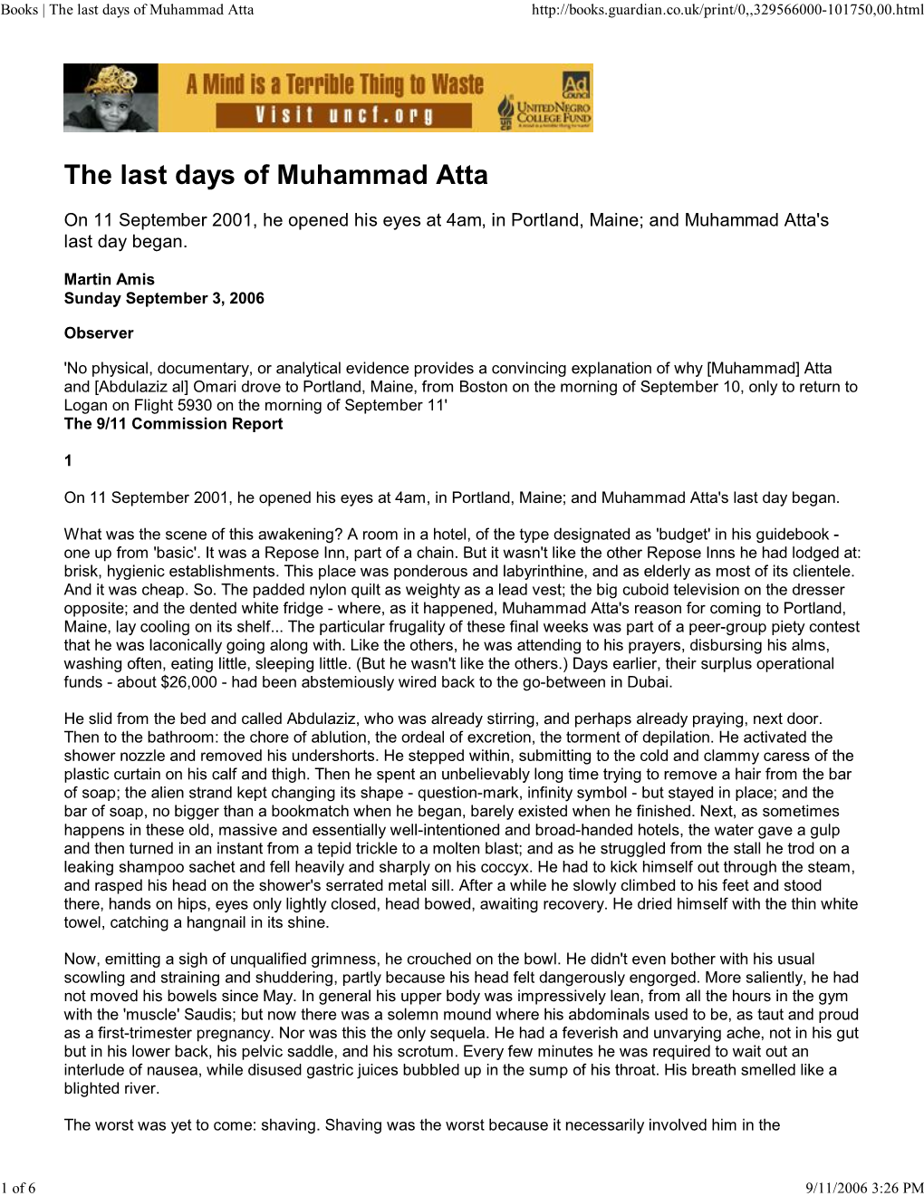 The Last Days of Muhammad Atta