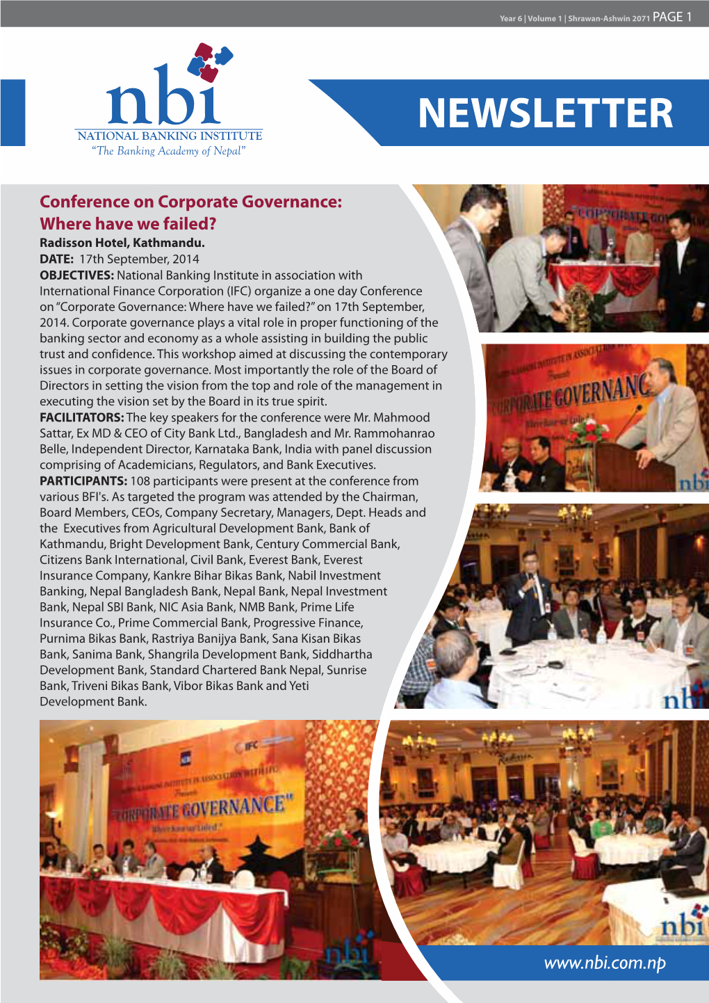 Newsletter National Banking Institute