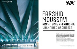 Farshid Moussavi Architecte Affranchie Unchained Architect