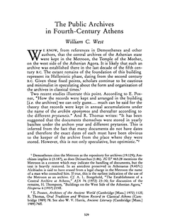 The Public Archives in Fourth-Century Athens , Greek, Roman and Byzantine Studies, 30:4 (1989) P.529