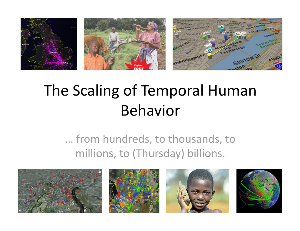 The Scaling of Temporal Human Behavior