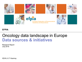 Oncology Data Landscape in Europe Data Sources & Initiatives