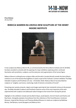 Rebecca Warren Ra Unveils New Sculpture at the Henry Moore Institute