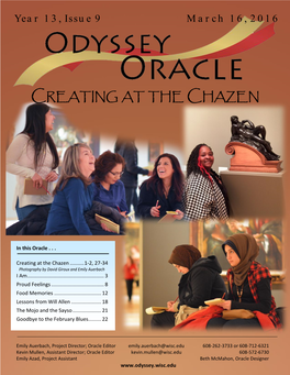 Year 13, Issue 9, March 16, 2016: Creating at the Chazen