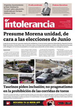 Presume Morena Unidad, De Cara a Las Elecciones De Junio