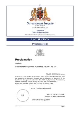 Government Gazette of the STATE of NEW SOUTH WALES