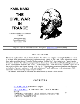 The Civil War in France