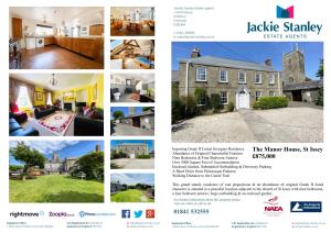 01841 532555 the Manor House, St Issey £875,000