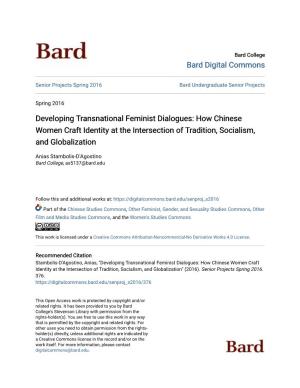Developing Transnational Feminist Dialogues: How Chinese Women Craft Identity at the Intersection of Tradition, Socialism, and Globalization