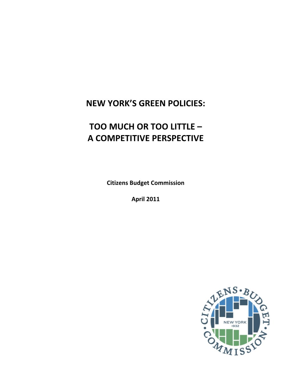 New York's Green Policies