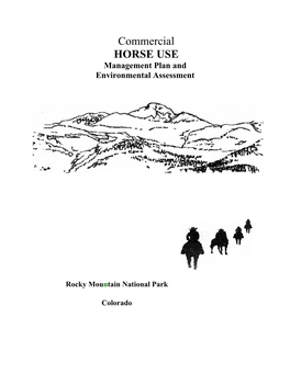 Commercial HORSE USE Management Plan and Environmental Assessment