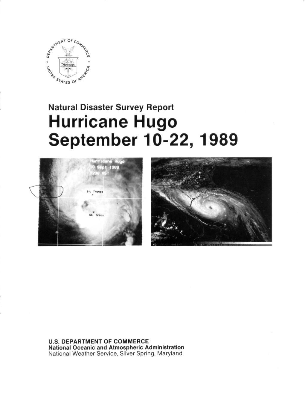 Hurricane Hugo Moving Through the U.S