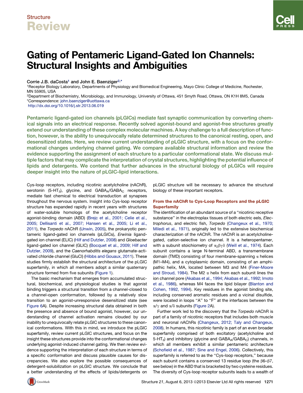 Gating of Pentameric Ligand-Gated Ion Channels: Structural Insights and Ambiguities