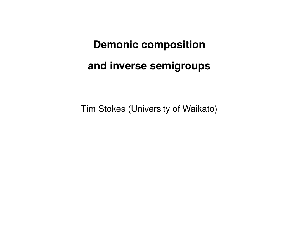 Demonic Composition and Inverse Semigroups