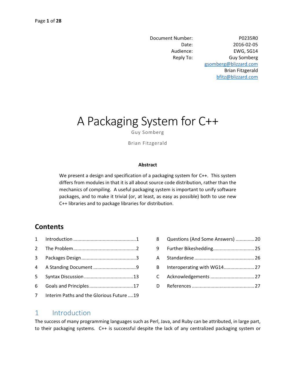 A Packaging System for C++ Guy Somberg