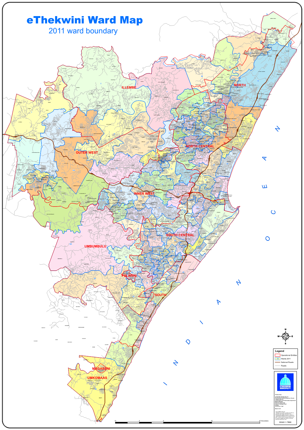 2011 Ward Boundary SUGARCANELAND MAIDSTONE EMONA MAGAWENI RIVERSIDE HAMBANATI VILLAGE