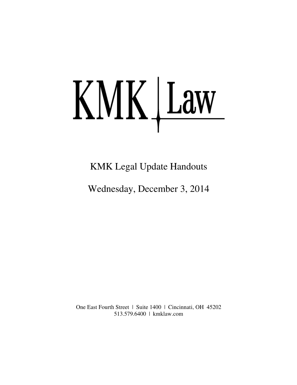 KMK Legal Update Materials