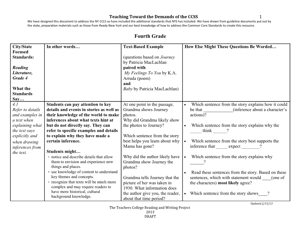 Teaching Toward the Demands of the CCSS 1