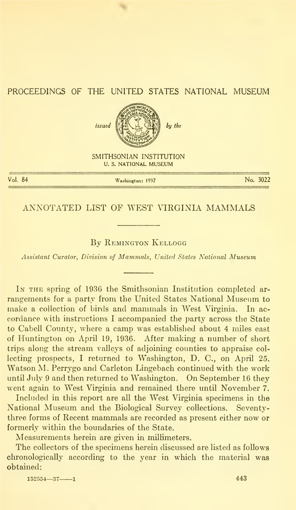 Proceedings of the United States National Museum