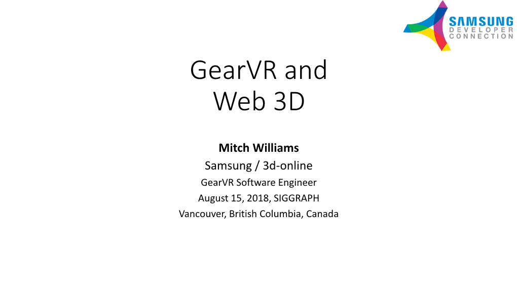 Gearvr and Web3d