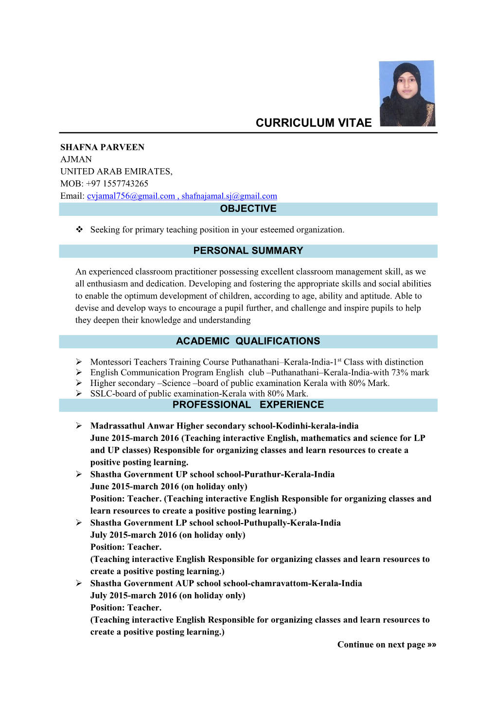 Curriculum Vitae