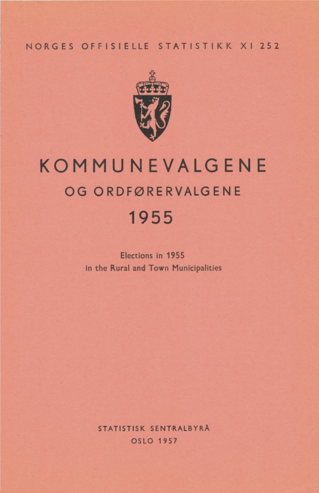 Kommunevalgene Og Ordførervalgene 1955