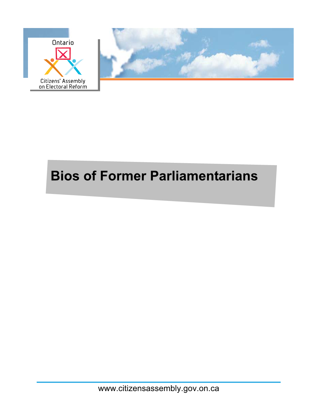 Bios of Former Parliamentarians