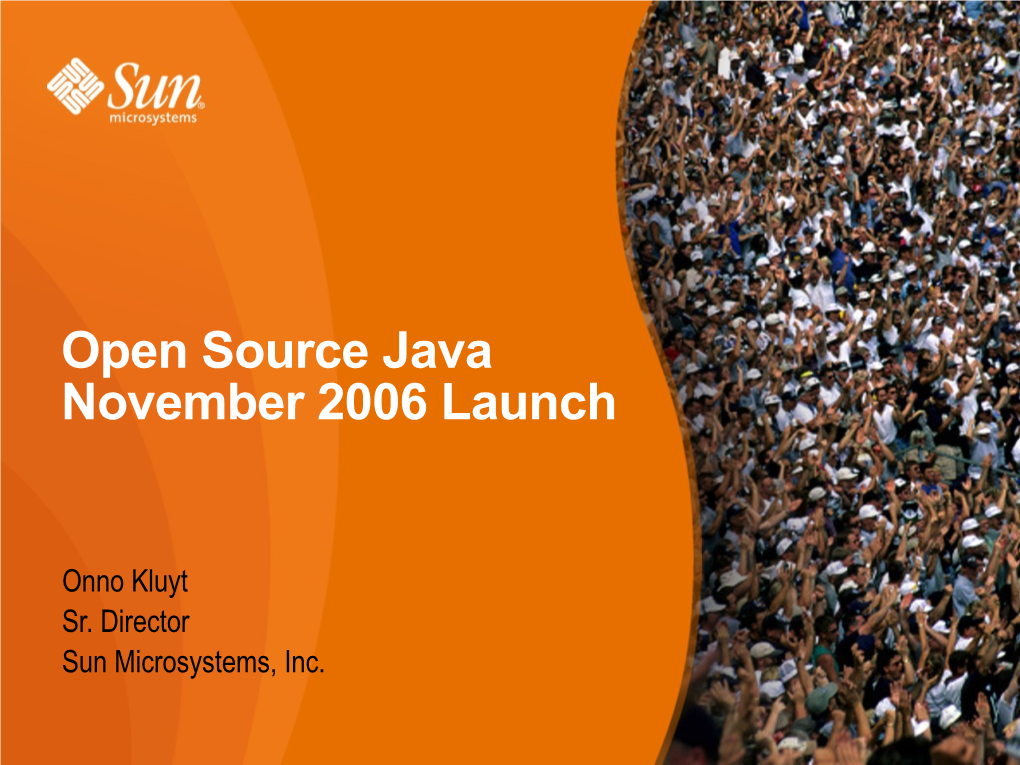 Open Source Java November 2006 Launch