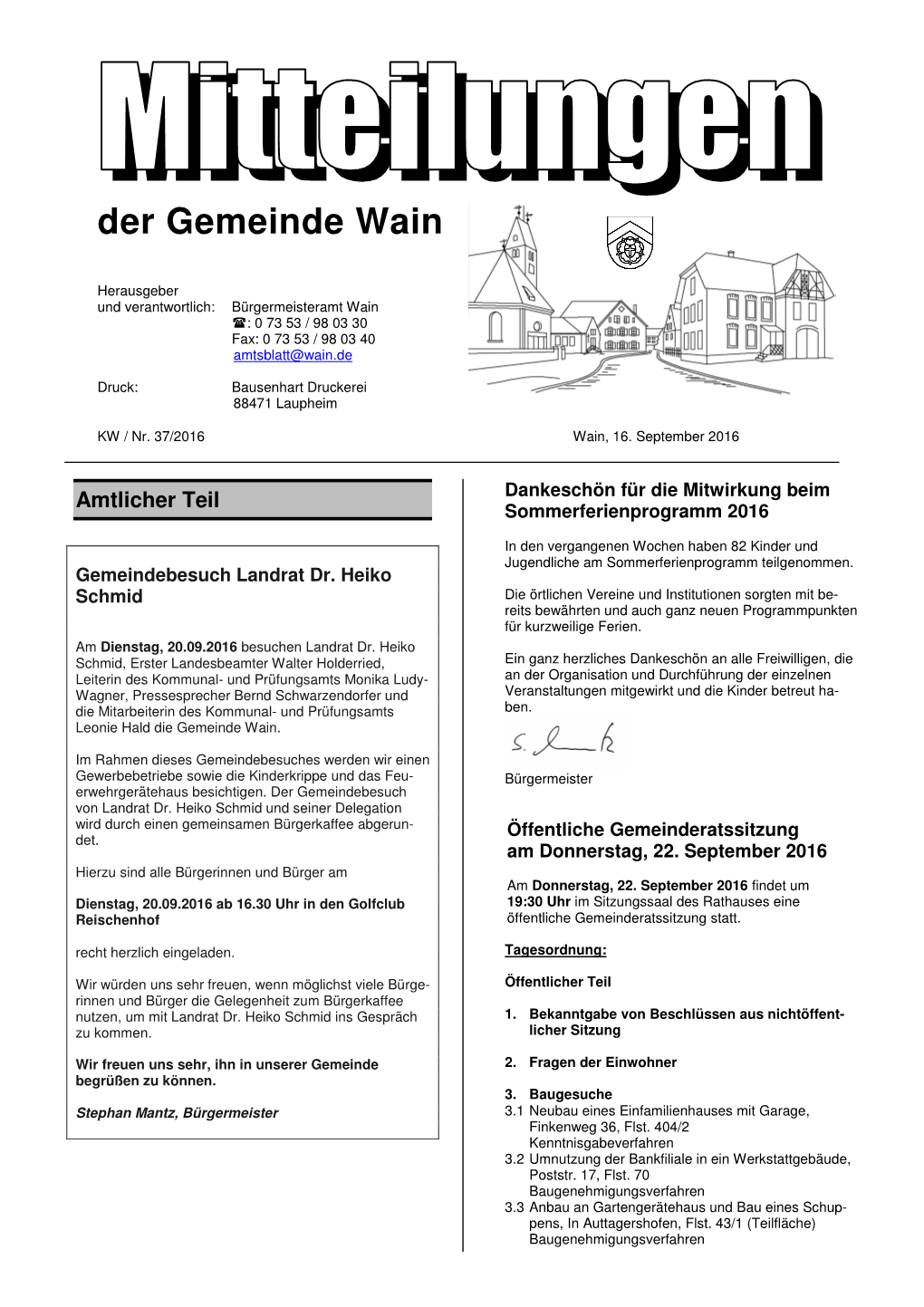 Der Gemeinde Wain