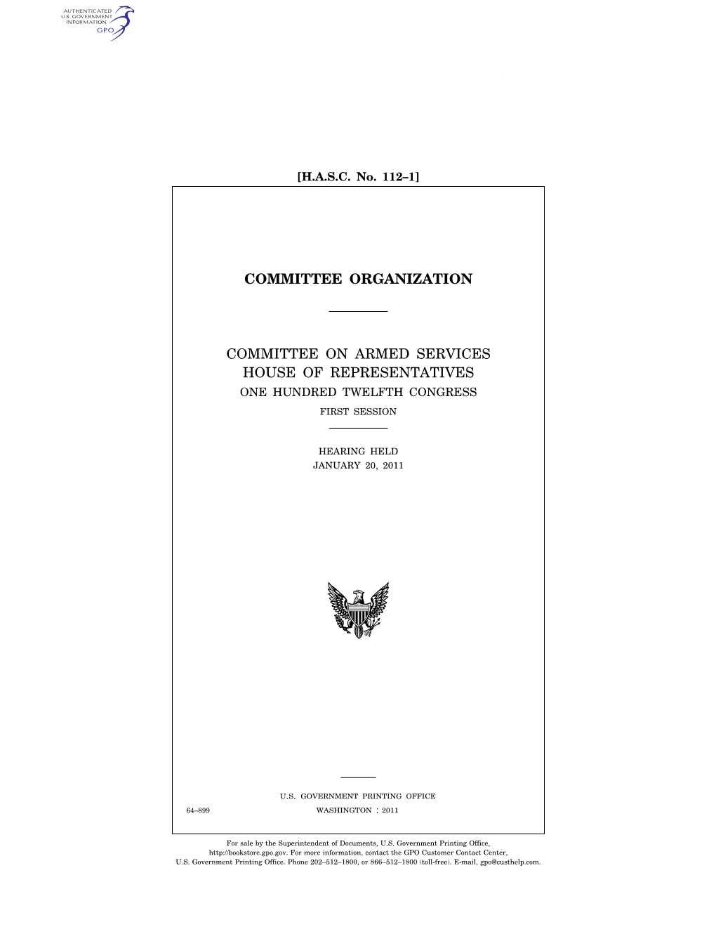 Committee Organization Committee on Armed