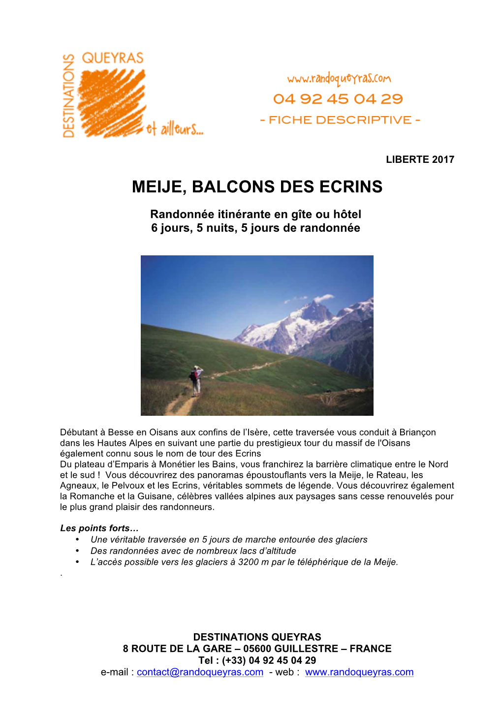 Meije, Balcons Des Ecrins