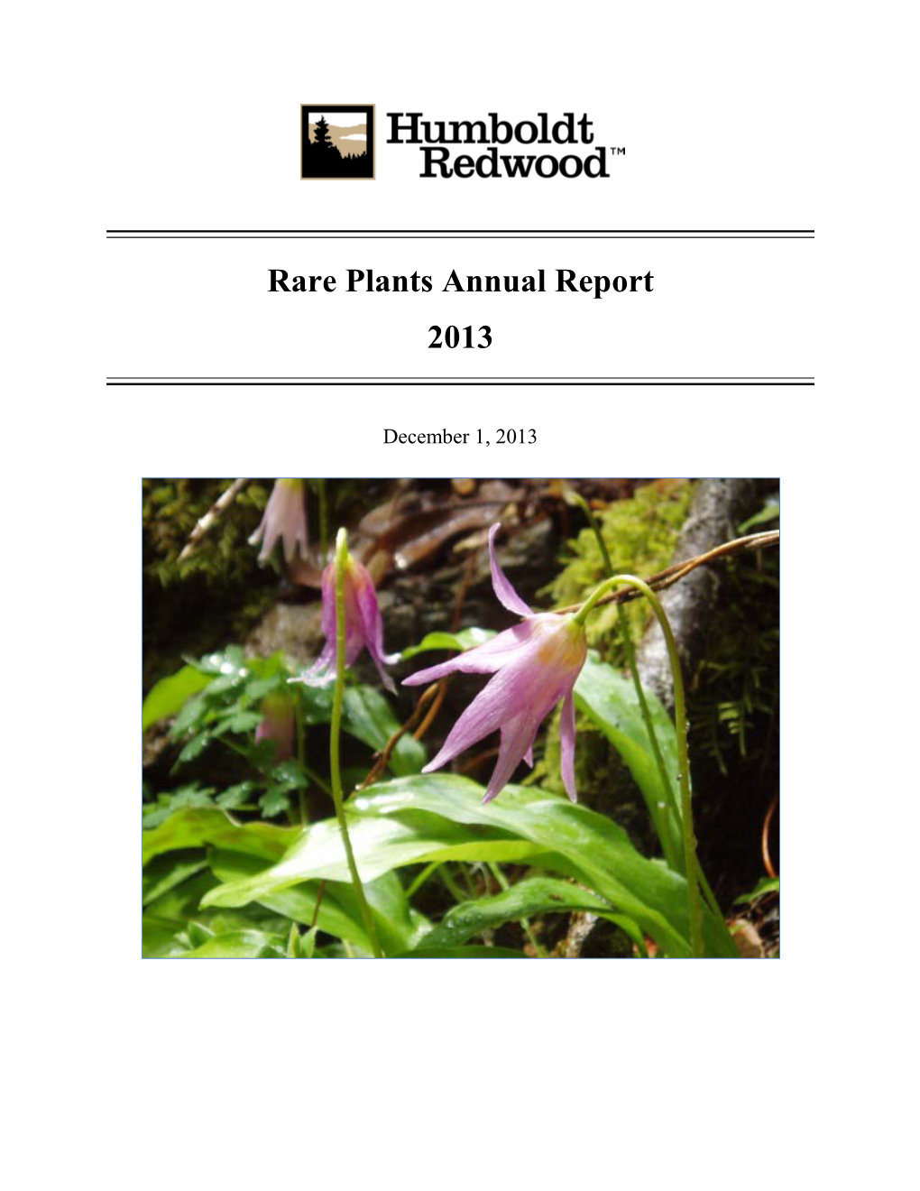 Rare Plants Annual Report 2013