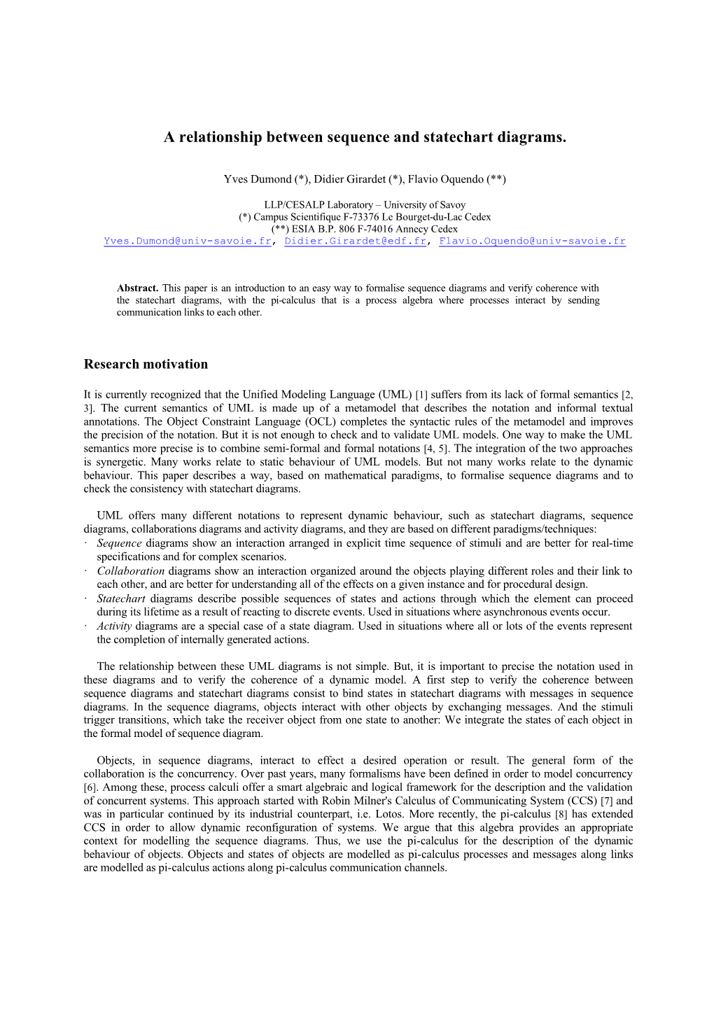 A Relationship Between Sequence and Statechart Diagrams - DocsLib