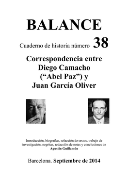 (“Abel Paz”) Y Juan García Oliver