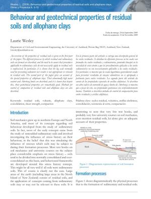 Behaviour and Geotechnical Properties of Residual Soils and Allophane Clays