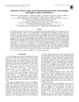 Detection of Water Vapor in the Thermal Spectrum of the Non-Transiting Hot Jupiter Upsilon Andromedae B