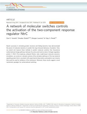 A Network of Molecular Switches Controls the Activation of the Two-Component Response Regulator Ntrc