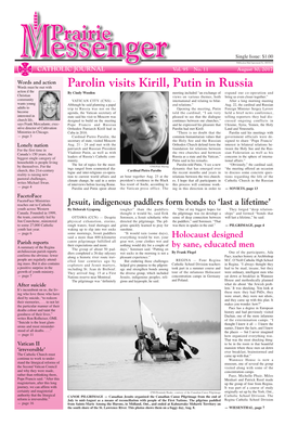 Parolin Visits Kirill, Putin in Russia