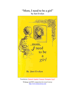 Mom, I Need to Be a Girl (PDF)