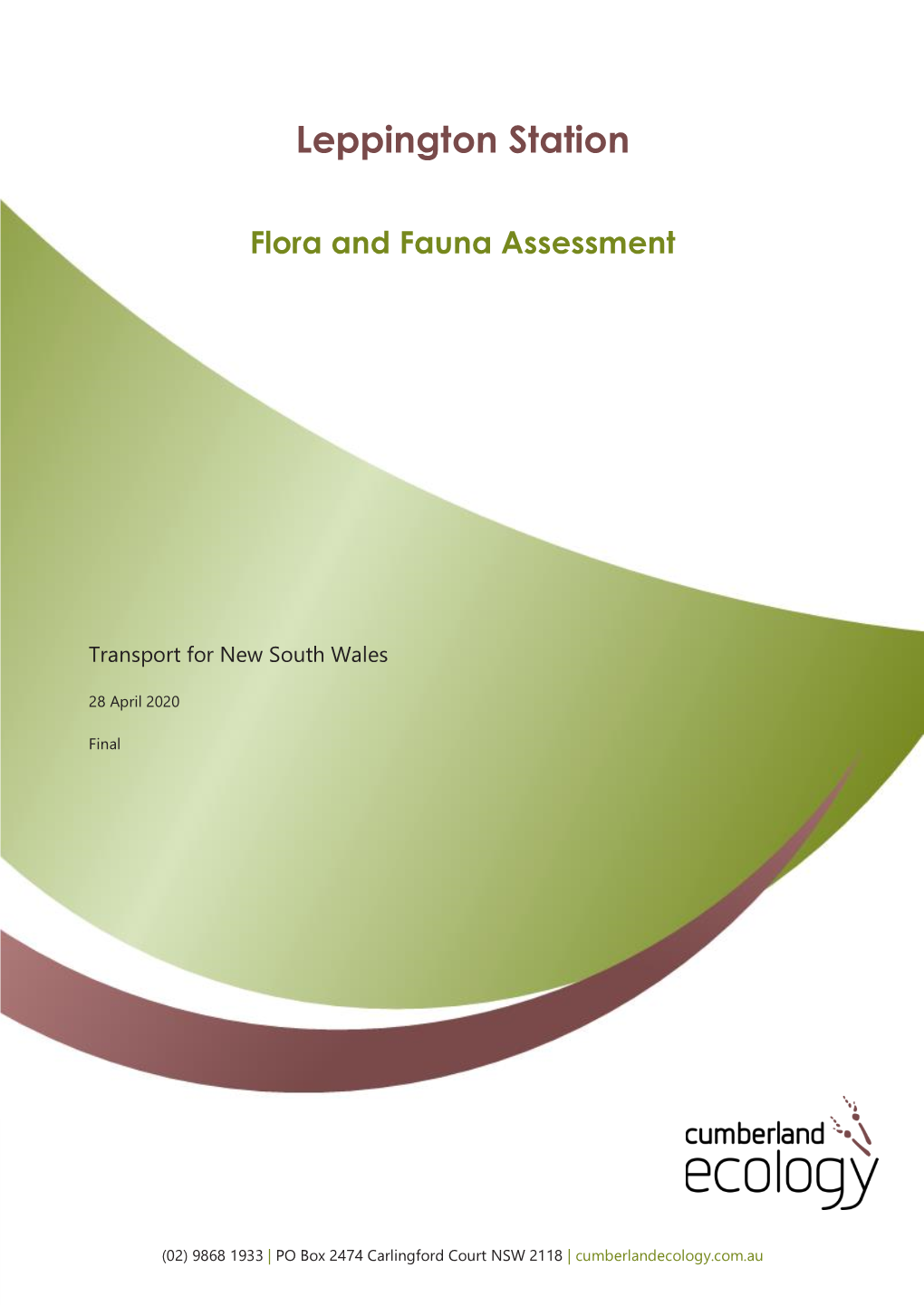 Leppington Station Flora and Fauna Assessment