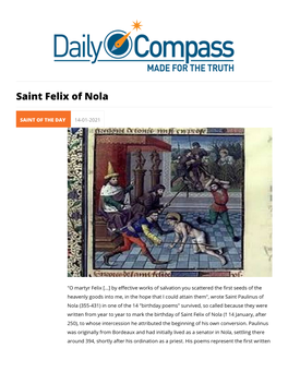 Saint Felix of Nola