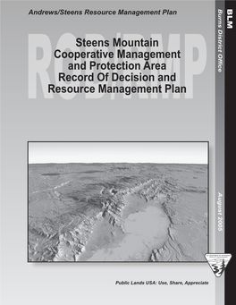 Steens Mountain Cooperative Management and Protection Area