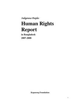Human Rights Report in Bangladesh 2007-2008