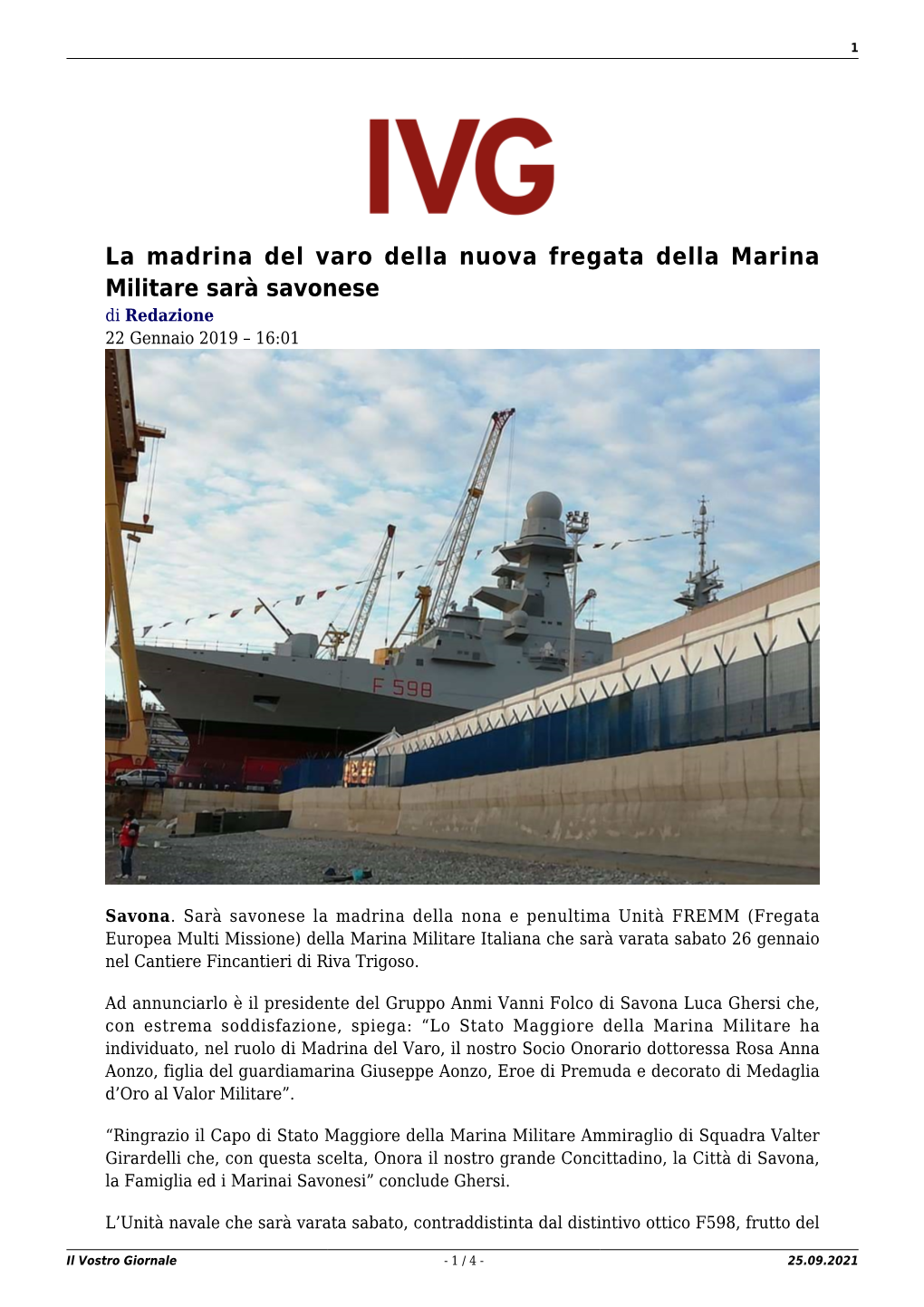 Il Vostro Giornale - 1 / 4 - 25.09.2021 2