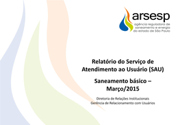 Saneamento Básico – Março/2015