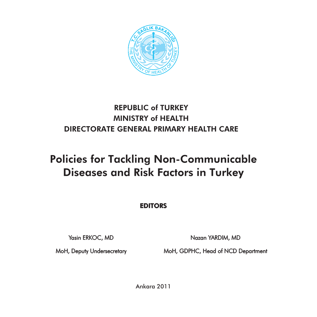 Policies for Tackling Non-Communicable Diseases and Risk Factors in Turkey