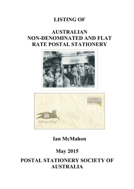 Listing of Australian Non-Denominated and Flat