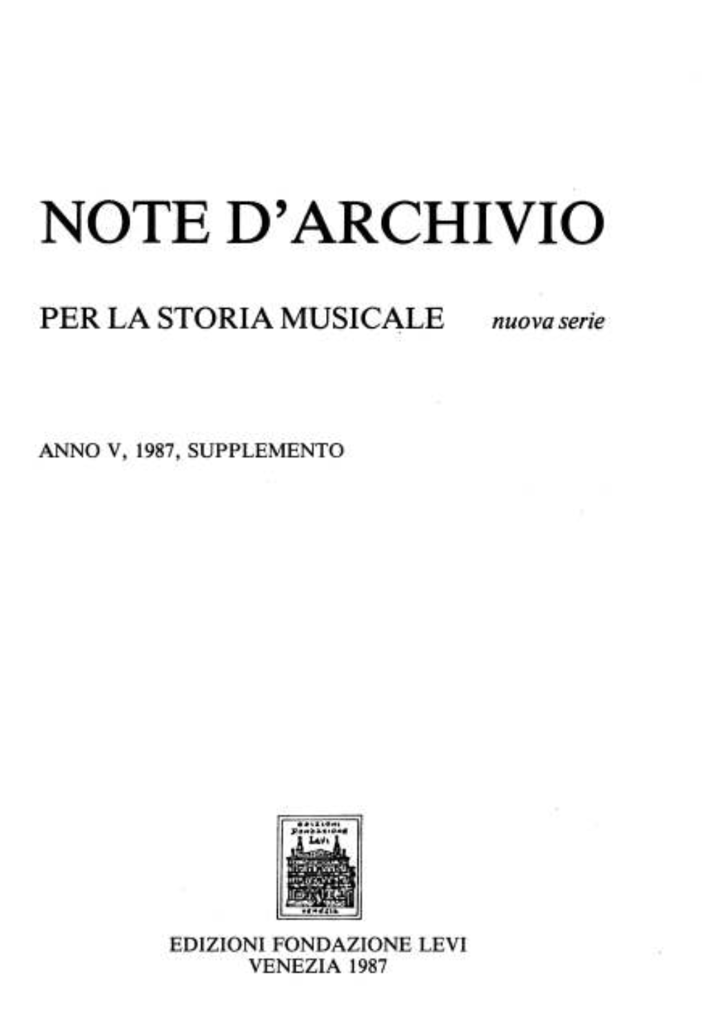 Note D'archivio