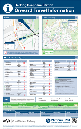 Dorking Deepdene Station I Onward Travel Information Buses Local Area Map